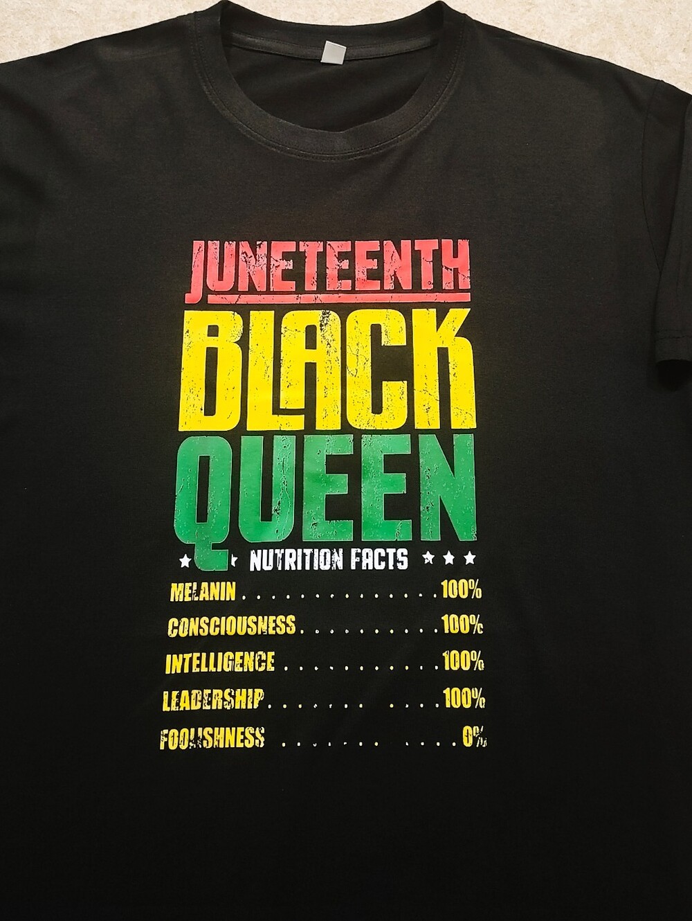 Black Juneteenth 'Black Queen' Graphic Tee - Black -Q